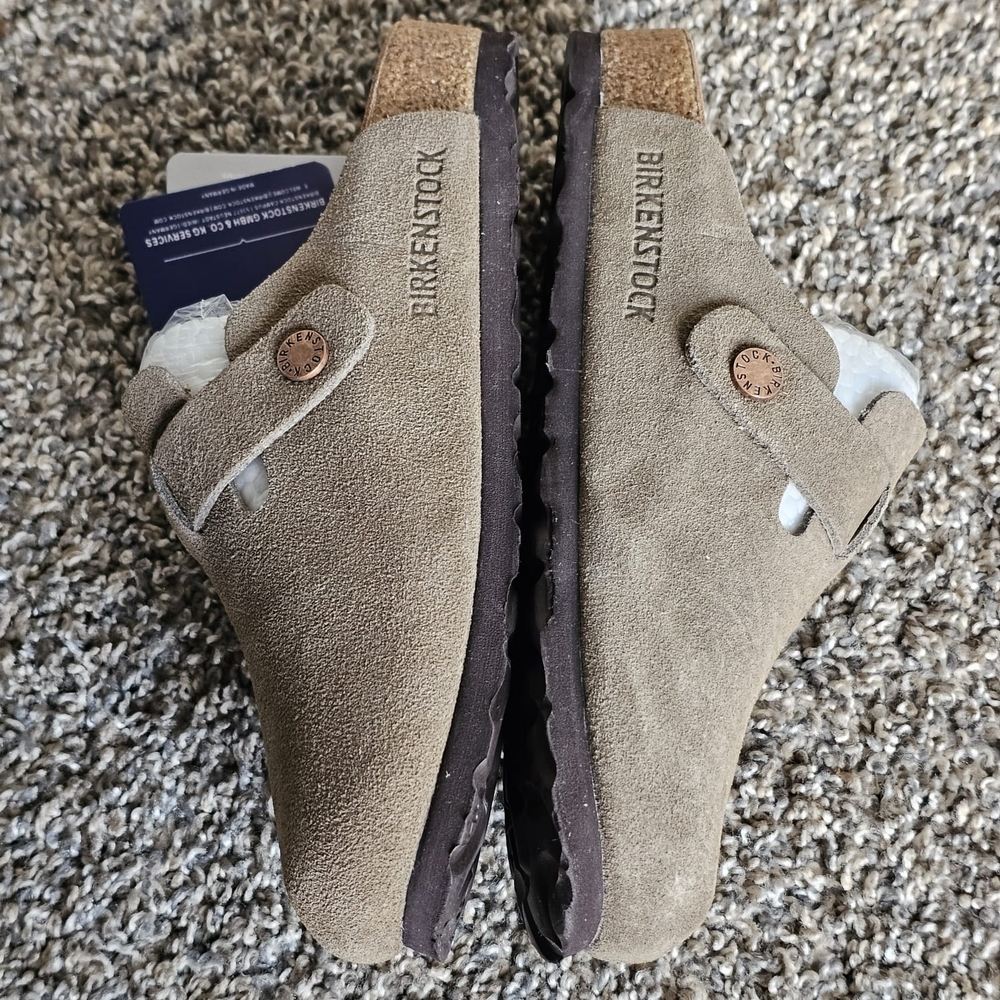 BIRKENSTOCK - Boston Soft Footbed Suede Leather - Taupe - EU 35, 225 L 4-US4.5 - Picture 11 of 11